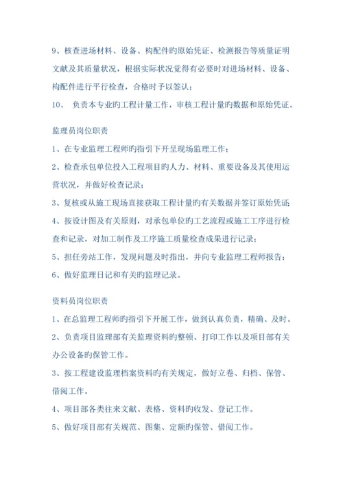 关键工程监理有限公司岗位基本职责.docx