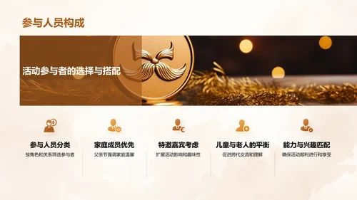 橙色手绘风父亲节节日活动策划PPT模板