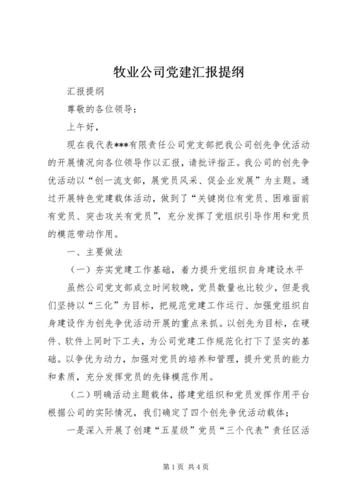 牧业公司党建汇报提纲.docx