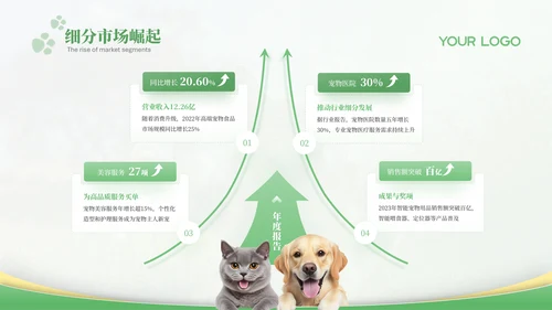 绿色宠物行业报告PPT模版