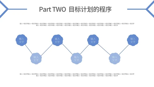 蓝色简约目标与计划管理ppt模板