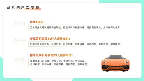 绿色橙色简约风司机礼仪培训PPT模板