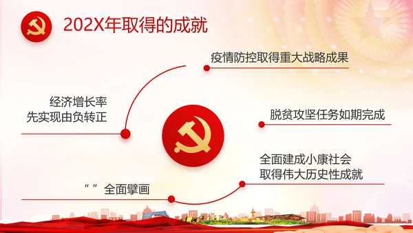 红色党建推进脱贫攻坚成果动态PPT