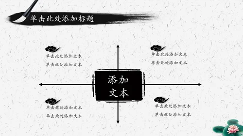 水墨荷花中国风传统文化PPT模板
