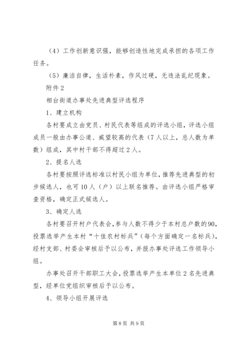 街道办事处评选十佳农民活动方案 (3).docx