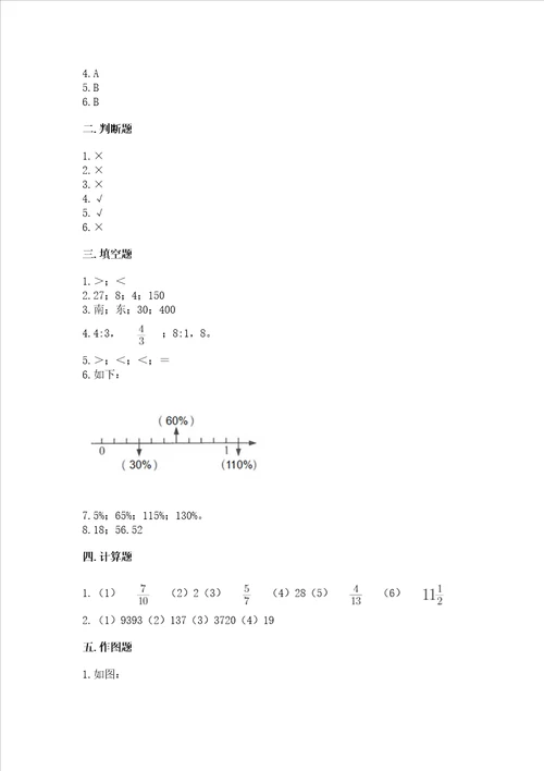 2022六年级上册数学期末测试卷附答案名师推荐