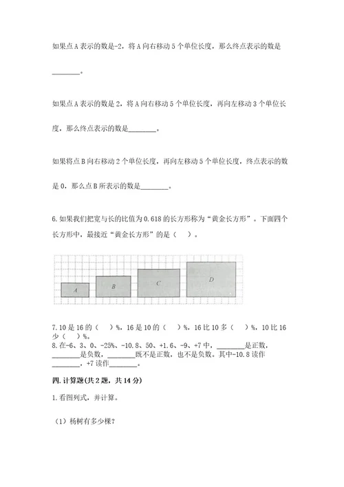 驻马店市六年级下册数学期末测试卷必考题