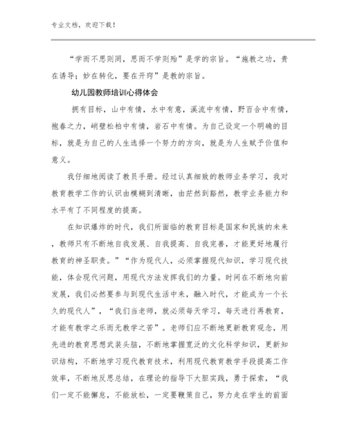 幼儿园教师培训心得体会范文6篇汇编.docx