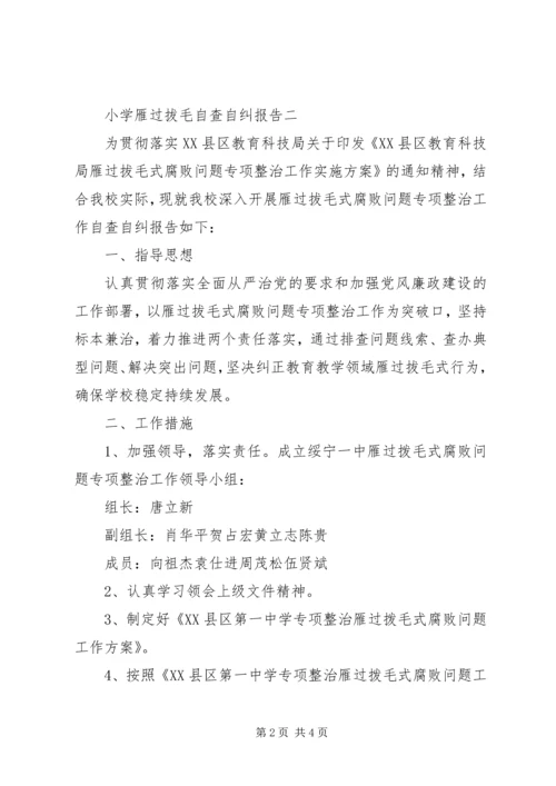 小学雁过拔毛自查自纠报告.docx