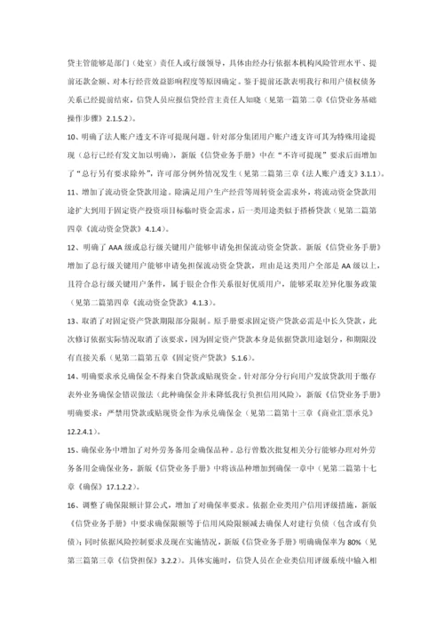 中国建设银行信贷业务手册第一篇信贷业务概要模板.docx