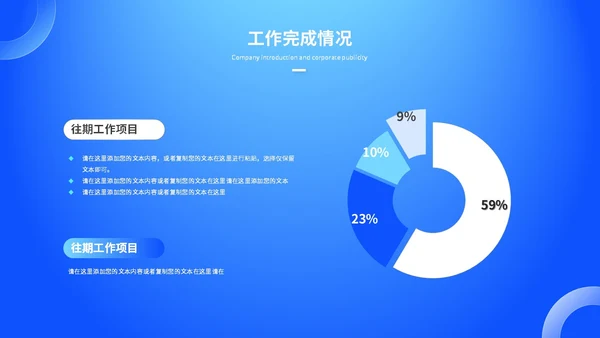 蓝色渐变科技风工作总结工作汇报ppt模板