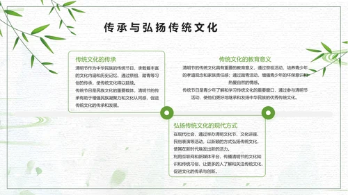 小清新清明踏青ppt模板