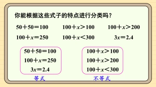 人教版五上第五单元第5课时  方程的意义 课件