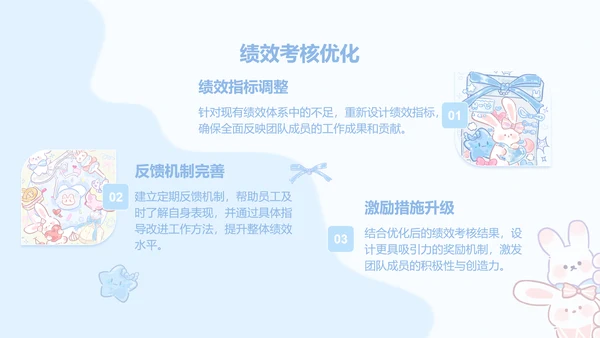 兔崽子蓝色卡通风工作总结