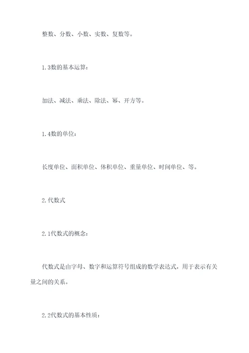 湖南高职高考数学知识点