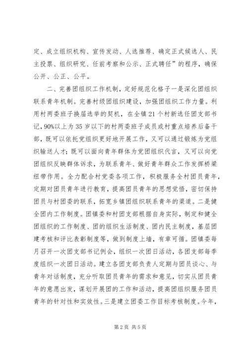 乡镇团组织建设交流材料.docx