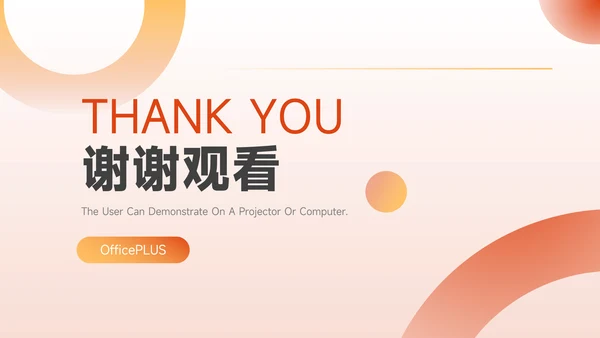 橙色淡色简约风前行主题汇报PPT模板