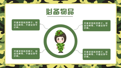 新生军训夏令营通用PPT模板