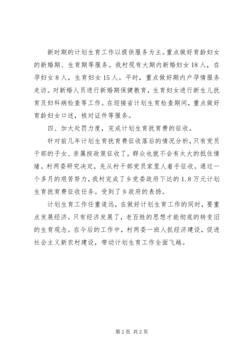 村XX年计划生育工作总结 (3).docx