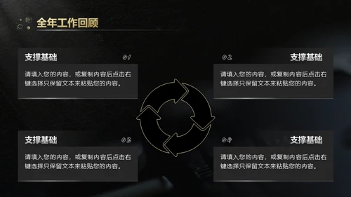 黑色实力年终总结写字楼通用PPT模板