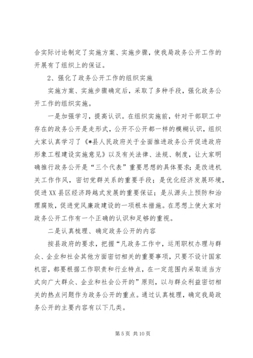 县档案局政务公开、“政府形象”工程、“两制”工作情况汇报材料.docx