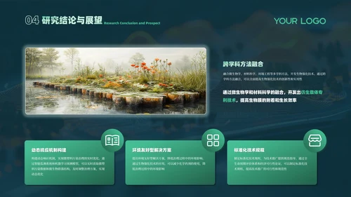 绿色课题研究毕业答辩PPT模板