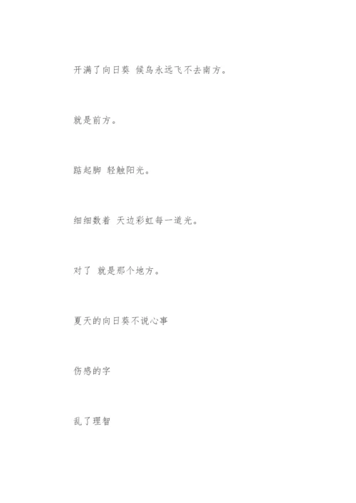 描写向日葵优美句子.docx