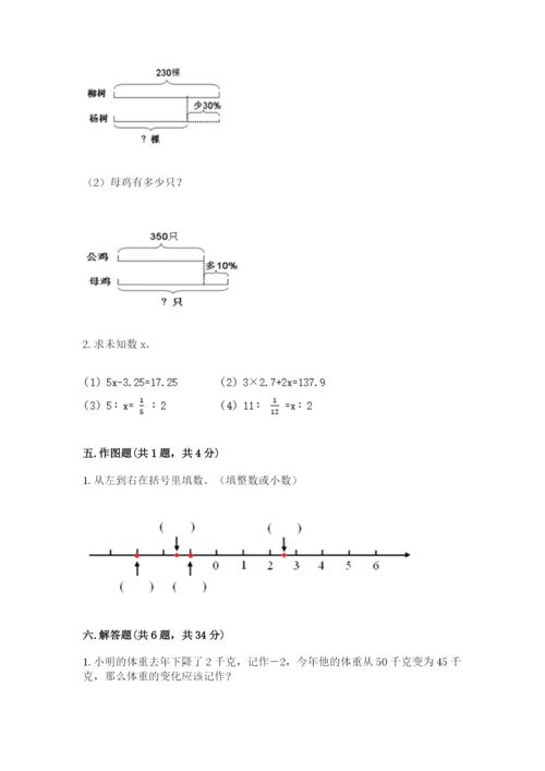 温州市永嘉县六年级下册数学期末测试卷含答案.docx