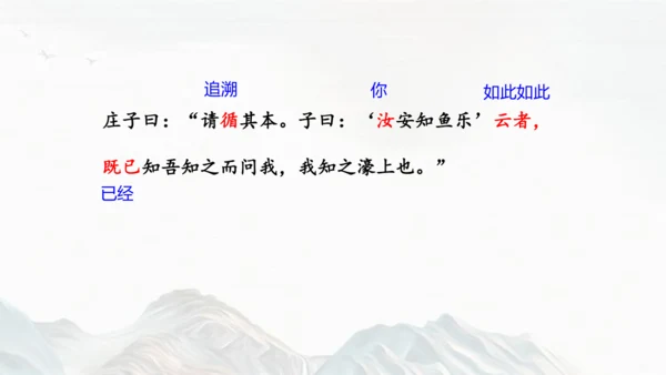 第21课 《庄子》二则——庄子与惠子游于濠梁之上  课件(共22张PPT)