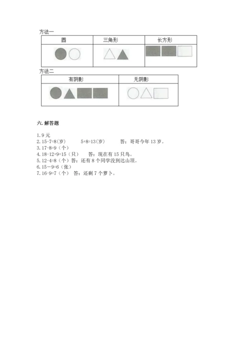 人教版一年级下册数学期中测试卷含完整答案【必刷】.docx