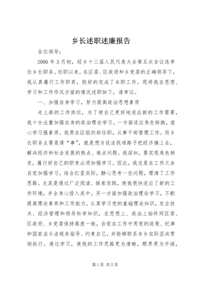 乡长述职述廉报告.docx