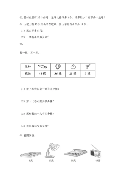 小学二年级上册数学应用题100道含答案（考试直接用）.docx