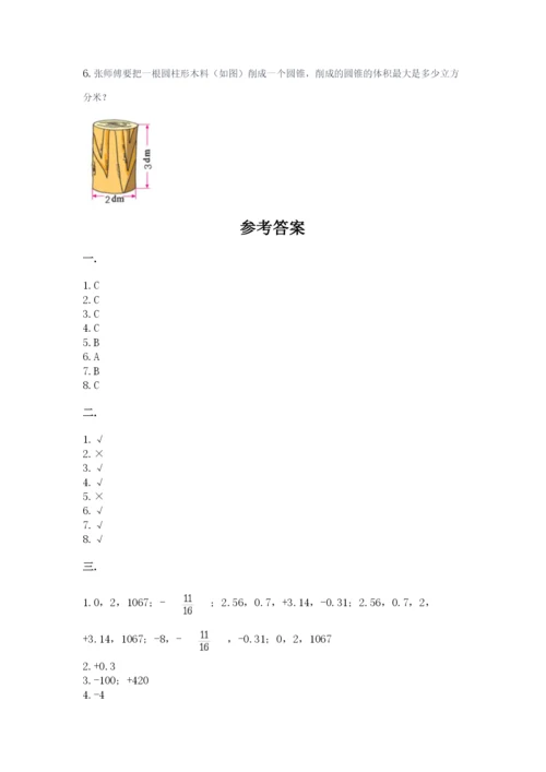 苏教版六年级数学小升初试卷附精品答案.docx