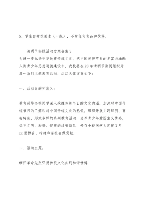 清明节实践活动方案合集.docx