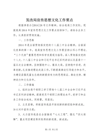 发改局宣传思想文化工作要点.docx