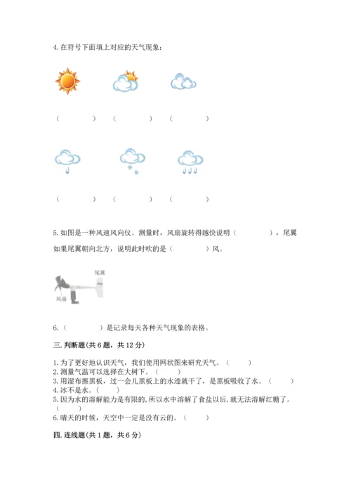 教科版三年级上册科学期末测试卷（考点梳理）.docx