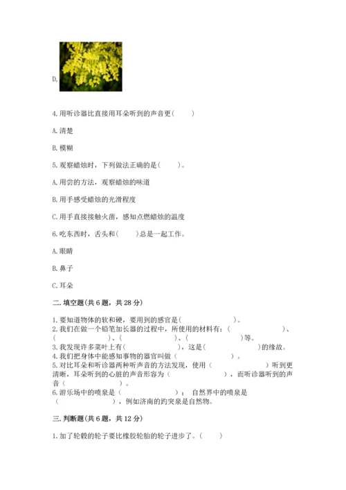 苏教版一年级上册科学 期末测试卷及完整答案一套.docx