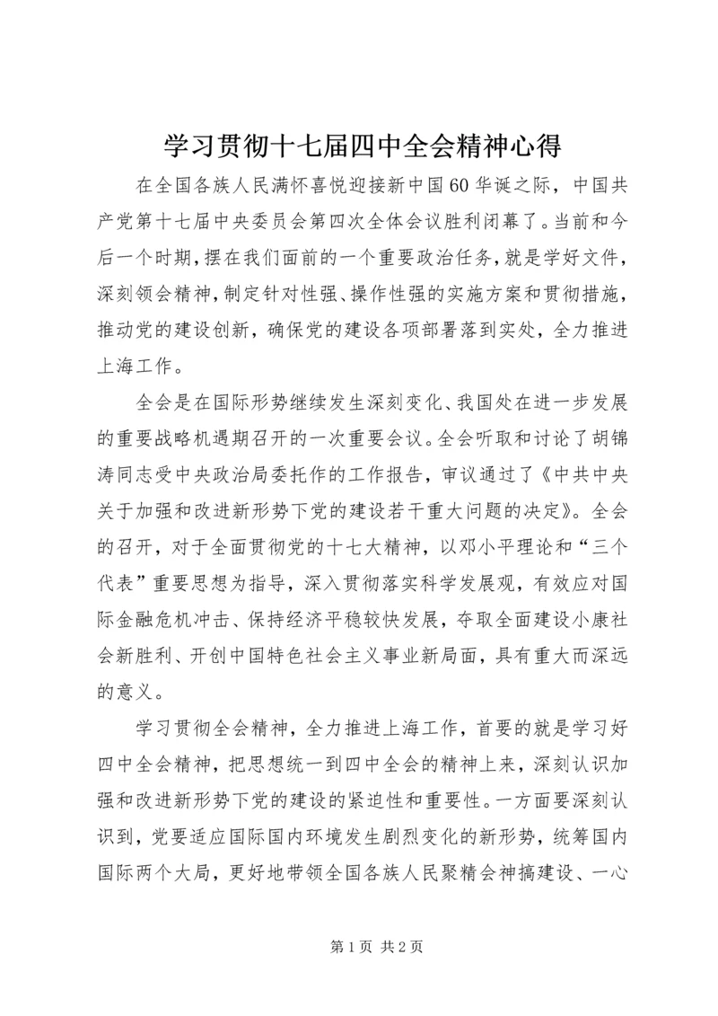 学习贯彻十七届四中全会精神心得.docx