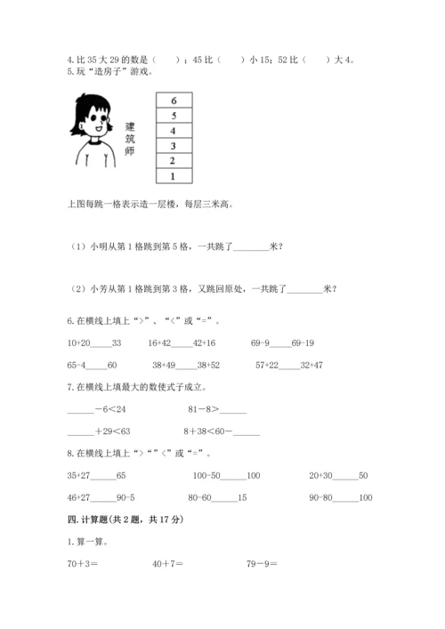 人教版二年级上册数学期中测试卷及答案【全优】.docx