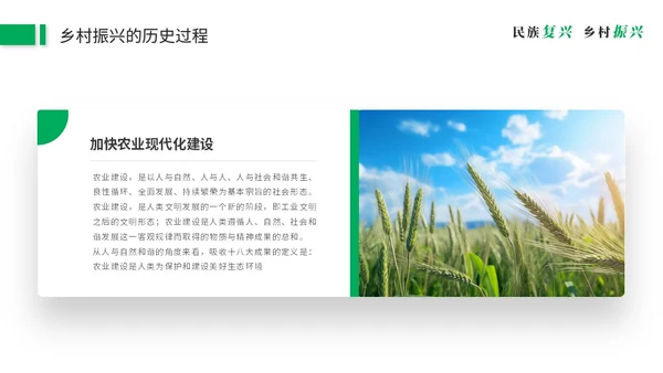 绿色简约商务乡村振兴建设新农村农业发展党课ppt模板