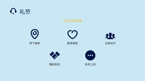 蓝色插画风客服礼仪培训PPT课件客服培训