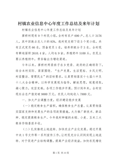 村镇农业信息中心年度工作总结及来年计划.docx