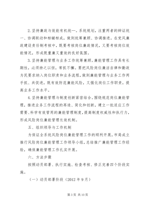 质监局廉能管理工作方案.docx