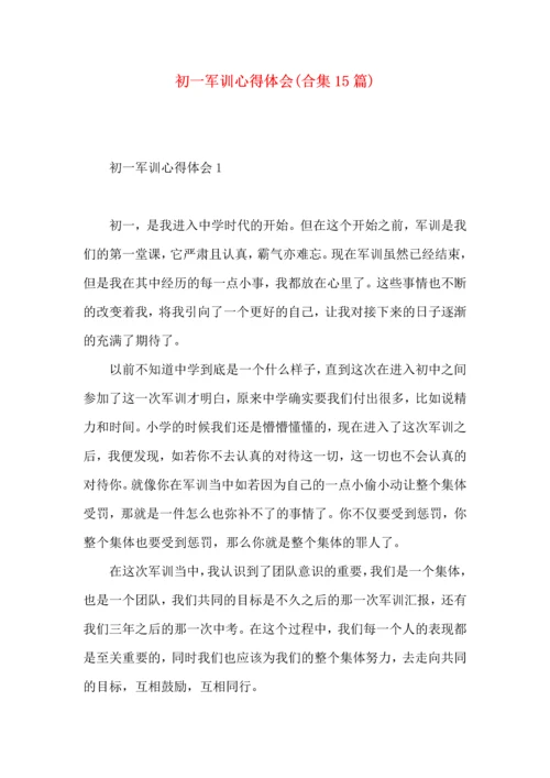 初一军训心得体会(合集15篇) (2).docx