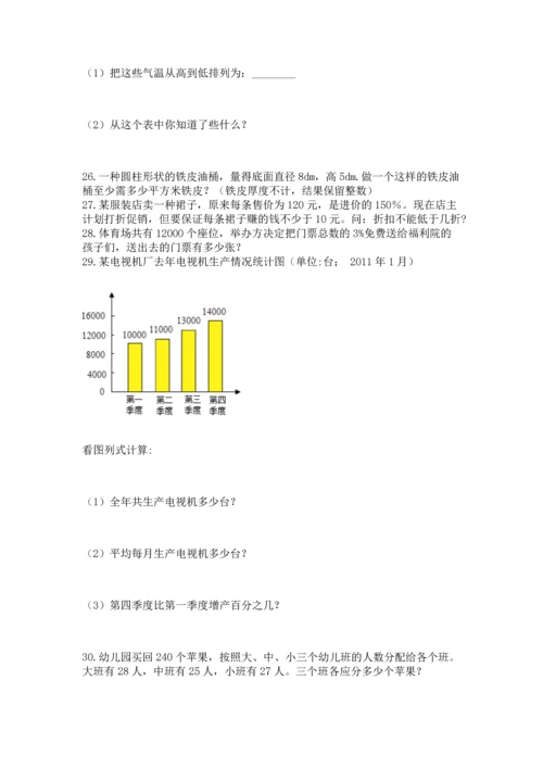 六年级小升初数学解决问题50道附答案【预热题】.docx