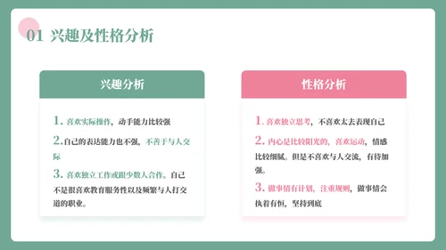 插画风大学生职业生涯规划书PPT模板