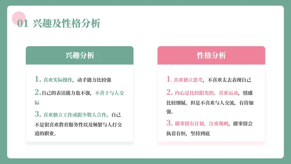 插画风大学生职业生涯规划书PPT模板