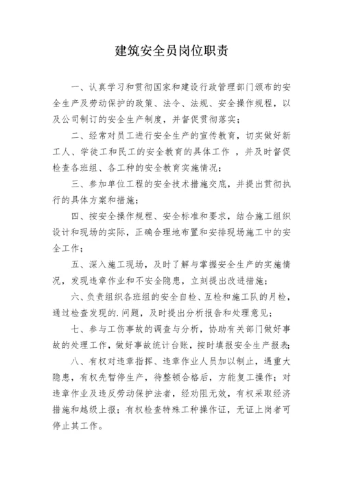 建筑安全员岗位职责.docx