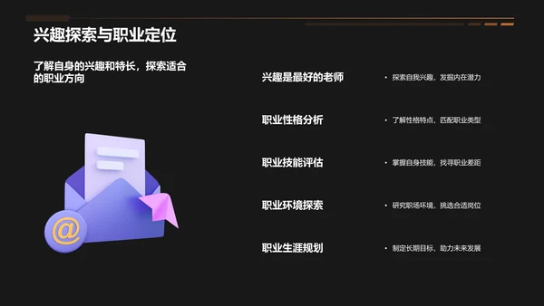 橙色3D风大学生就业指导PPT模板