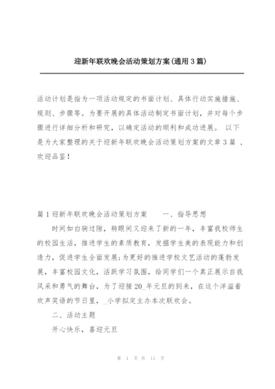 迎新年联欢晚会活动策划方案(通用3篇).docx